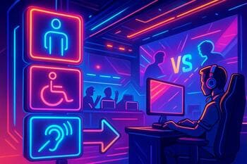 Accessibility signage and clear path markers in the venue