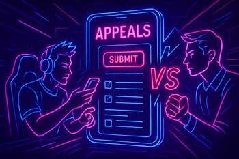Appeals portal on a mobile phone showing a case ID