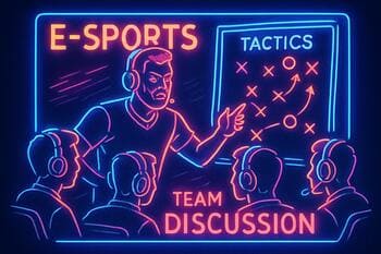 Captain briefing players with a minimalist callsheet board