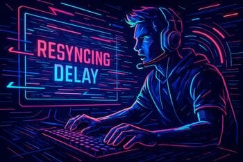 Latency resync graph on a monitor during a review