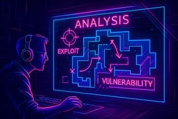 Map exploit example shown on a projector with marked ledge