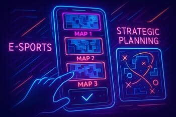 Phone showing a compact tournament map pool