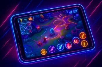 Mobile HUD showing objective timers and clean overlays