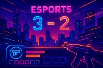 City skyline with overlay of scoreboard elements