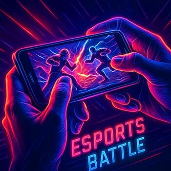 Thumb duel closeup on mobile device